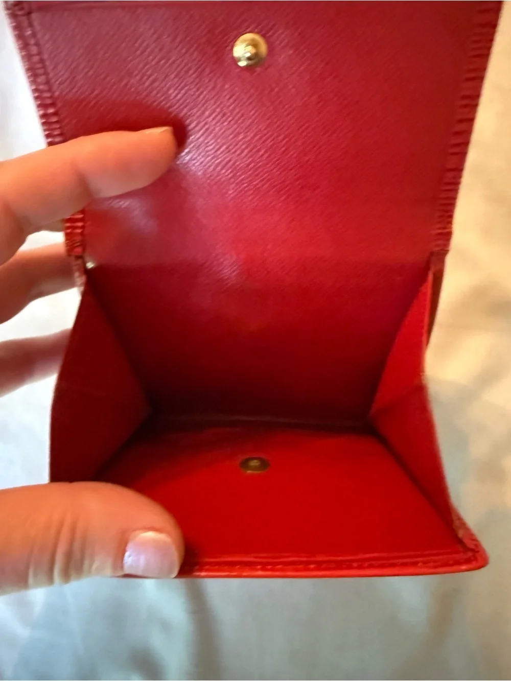 Louis Vuitton Red Epi Leather Wallet